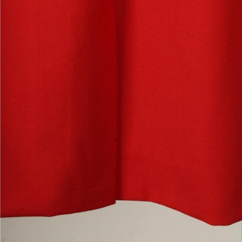 J. Crew Dress Women’s 2 Red Sheath Ruffle Sleeveless Lined Midi Wool Blend - Picture 7 of 11